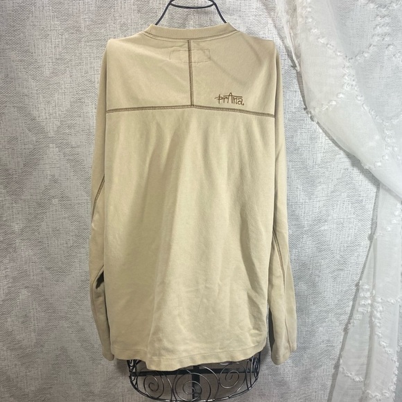 Men's Prana tan pullover crewneck sweater size L - Picture 3 of 7